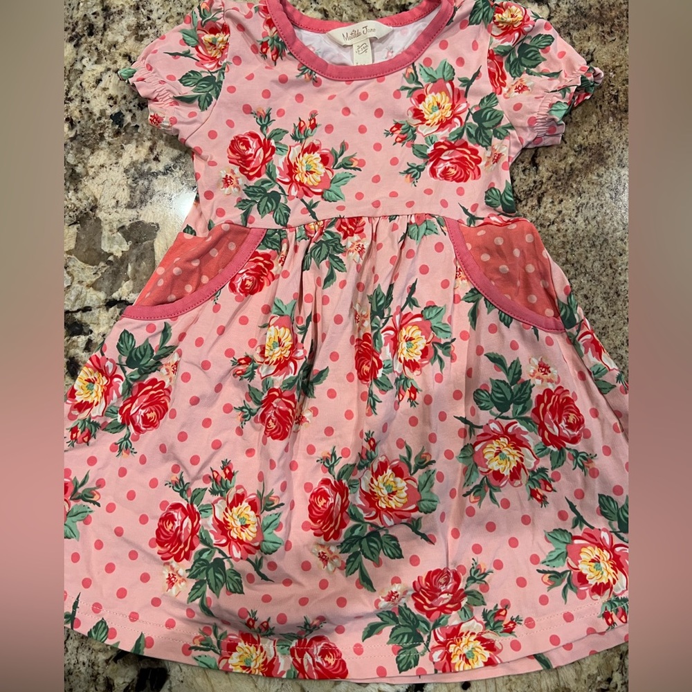 Matilda Jane pink floral dress sz. 18-24 mo.